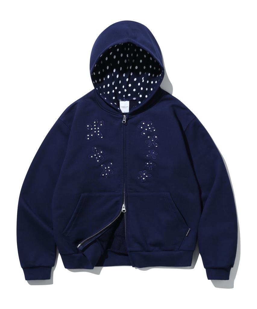 Urbanstoff Coral Reef Zip-Up Hoodie (Navy)