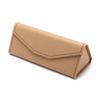 Portable Foldable Triangle Sunglasses Box Solid Color PU Leather Waterproof Glasses Case Women Men Eyewear Protective Case