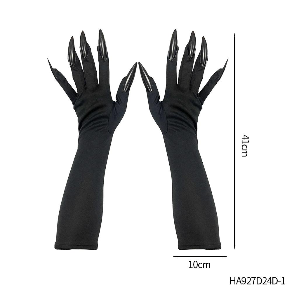 Halloween Mask New Women Lace Cat Ears Punk Style Set Necklace Choker Gloves Tail