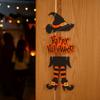 Spooky Witch Hat Pendant Scary Door Hanging Ornaments Halloween Witch Legs Pendant  Party Supplies