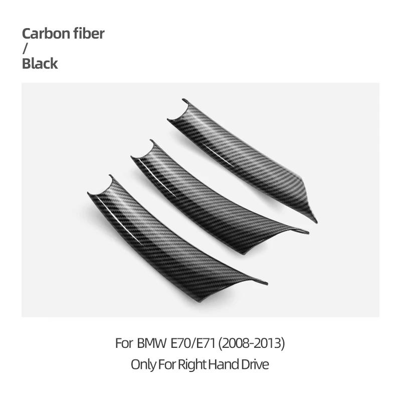 

For BMW E70 E71 X5 X6 2008-2013 Carbon Fiber ABS Inner Door Sticker Panel Strip Cover Performance Trim Car Interior Accessories RHD