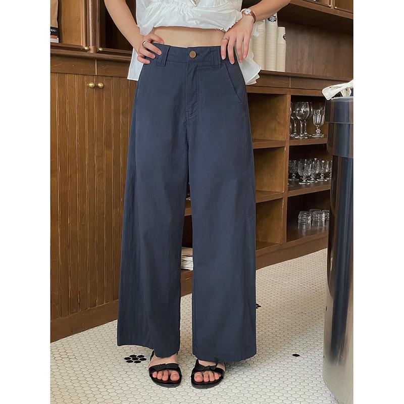 

Ge Ming Korean-Style Women s High-Waist Wide-Leg Casual Summer Pants M темно-синього кольору