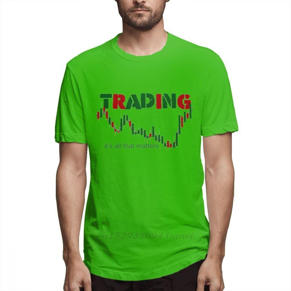 Mens Oneck Share Stock Trading Tee Shirt Investment Forex Stock market Candlestick chart Harajuku T shirt