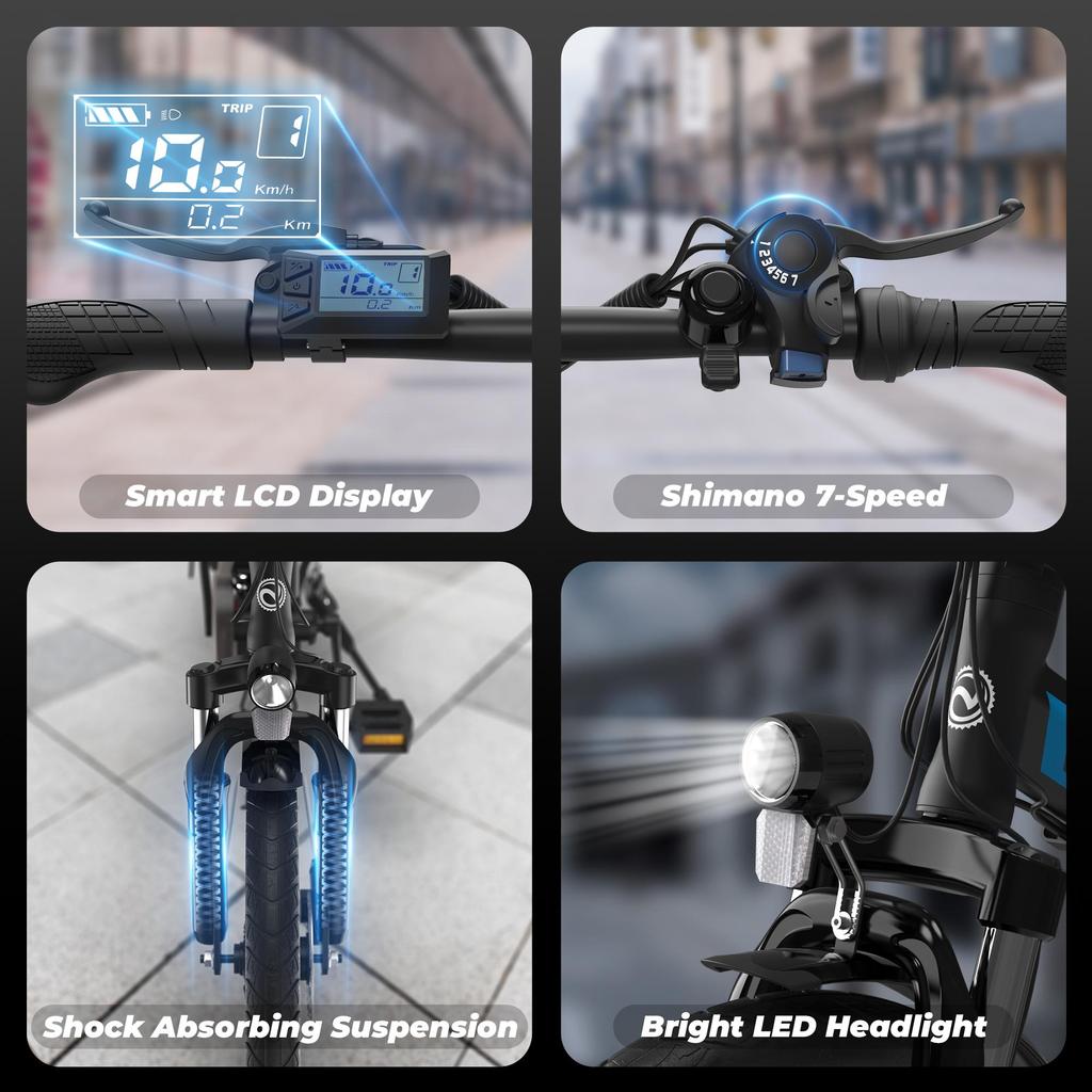 VARUN  C20-1 Folding Electric Bike for Adultswith 250W Motor and 48V 13AH Removable Battery