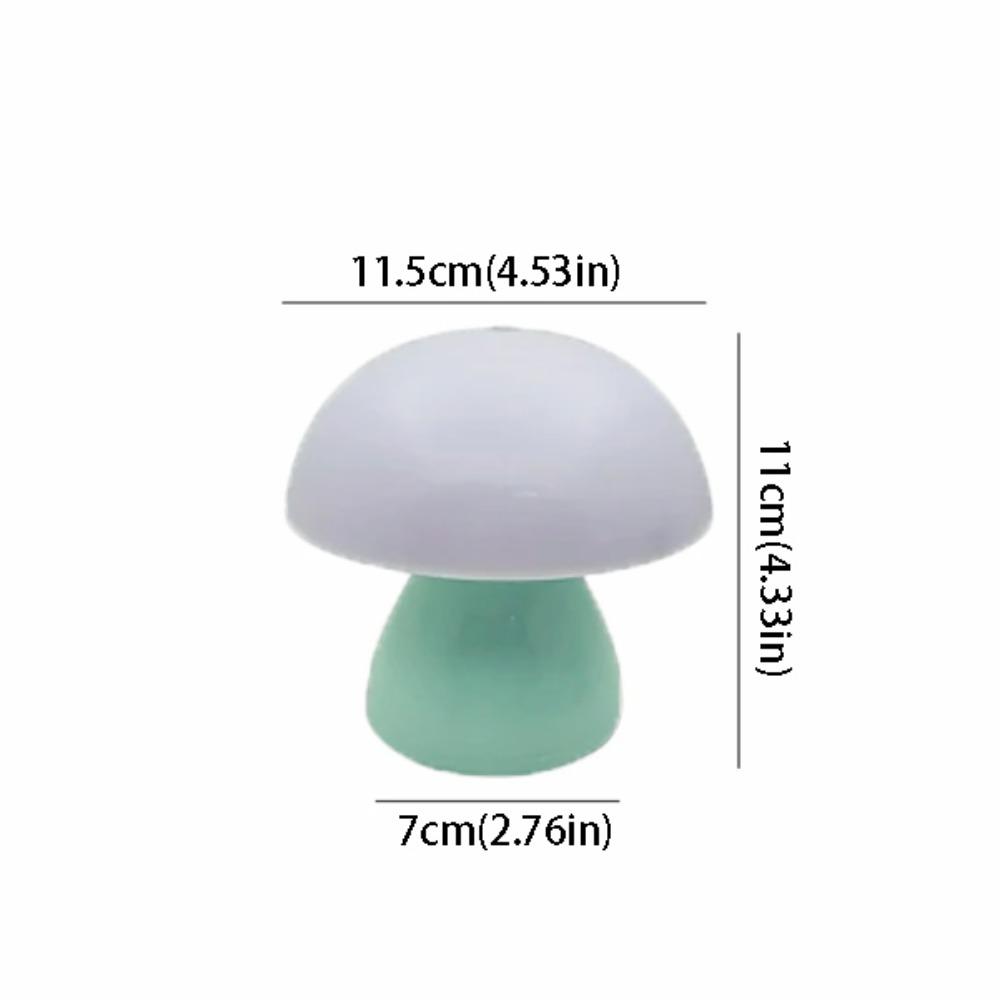 Warm White Lights Mushroom LED Table Lamp Dimmable Function USB Charging Port USB Charging Night Light Touch Control