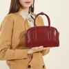 Vintage Commuter Cowhide Bag Versatile Handbag Niche Textured Shoulder Crossbody Bag Genuine Leather Urban Minimalist Pillow Bag