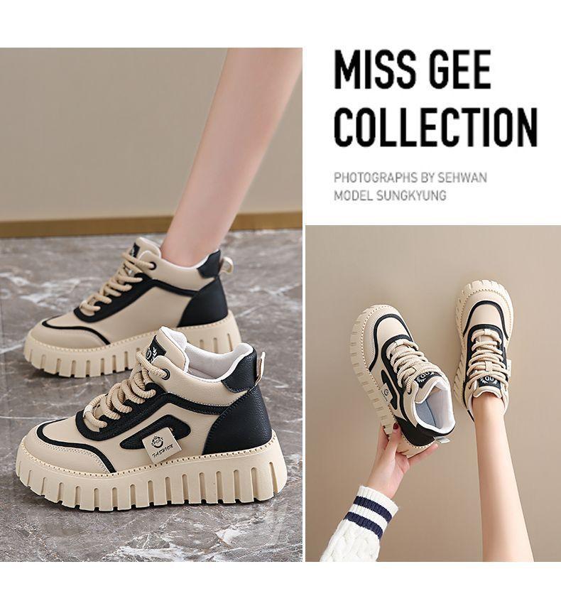 Running shoes women's high-top shoes women's ins trendy versatile dad shoes foreign fashion heightening board shoes sports and leisure shoes
