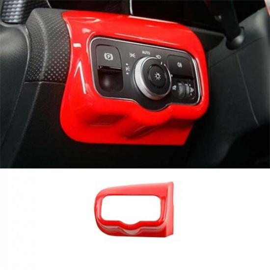 Trim ABS Headlight Switch Control Frame Red For Benz A-Class CLA -