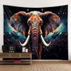 Animal Starry Sky Wall Tapestry Psychedelic Hippie Leopard Tiger Elk Bedroom Decoration Aesthetic Sofa Blanket Beach Towel
