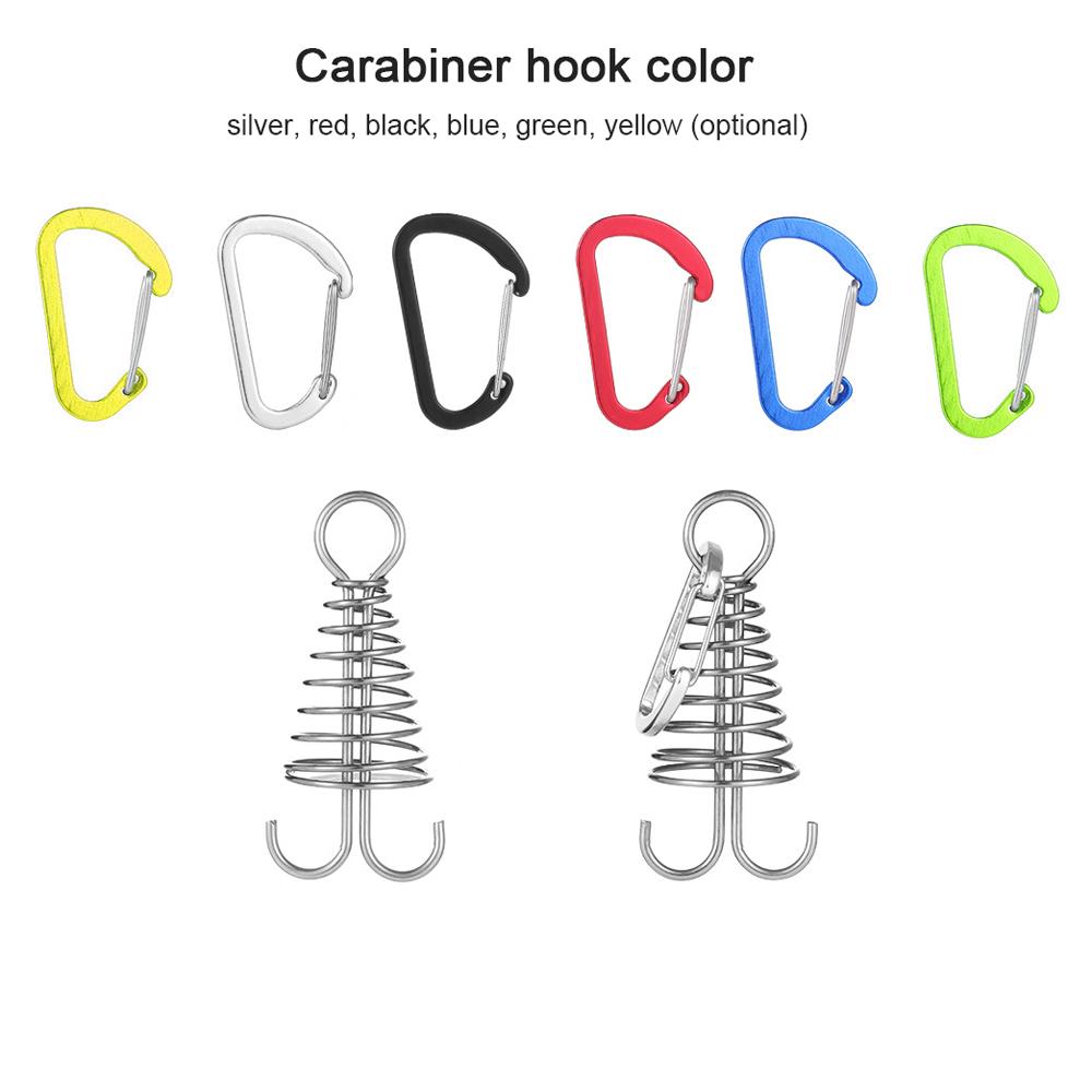 Outdoor Camping Octopus Rope Buckle Camping Deck Nail Fixed Tent Rope Buckle Spring Wind Rope Hook