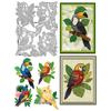Matrices de découpe et pochoirs en acier au carbone pour oiseaux, pour scrapbooking DIY, album photo, carte en papier décorative à gaufrage, perroquet, 225x175x0.8mm