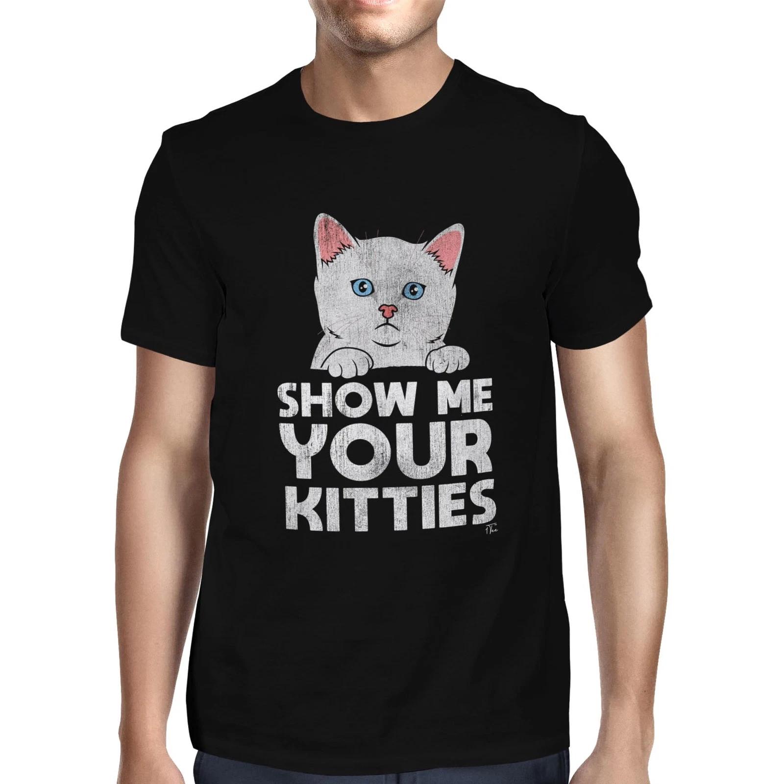 1Tee Mens Show Me Your Kitties Cat T-Shirt XXXL