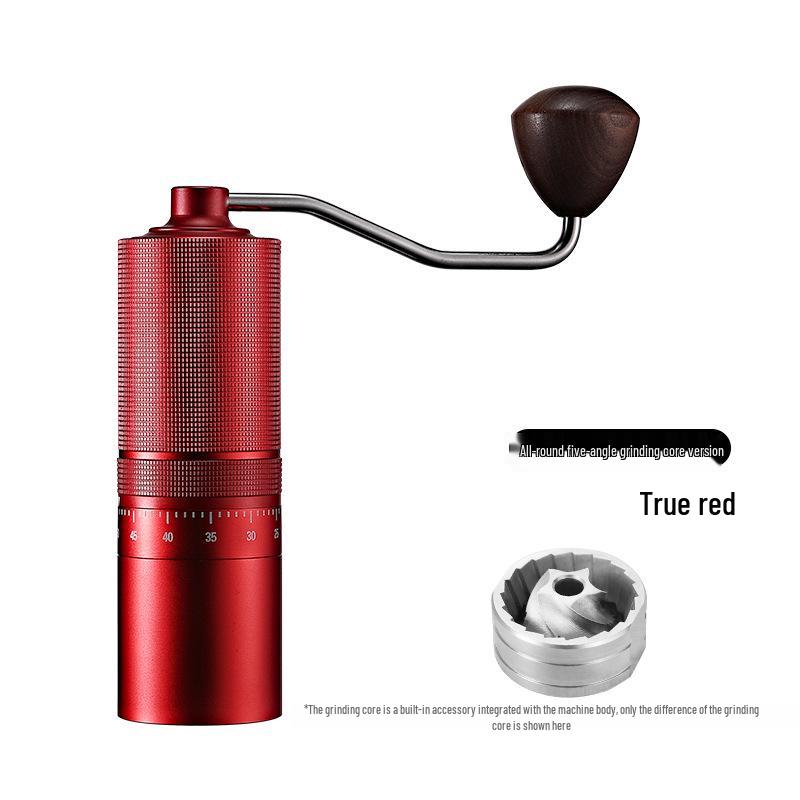 Stainless Steel Hand-Crank Coffee Grinder with External Adjustment for Italian Coffee