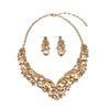2026 European and American Bridal Banquet Dresses Rhinestone Necklace Earring Set Women's Collarbone Chain Fashion Accessories