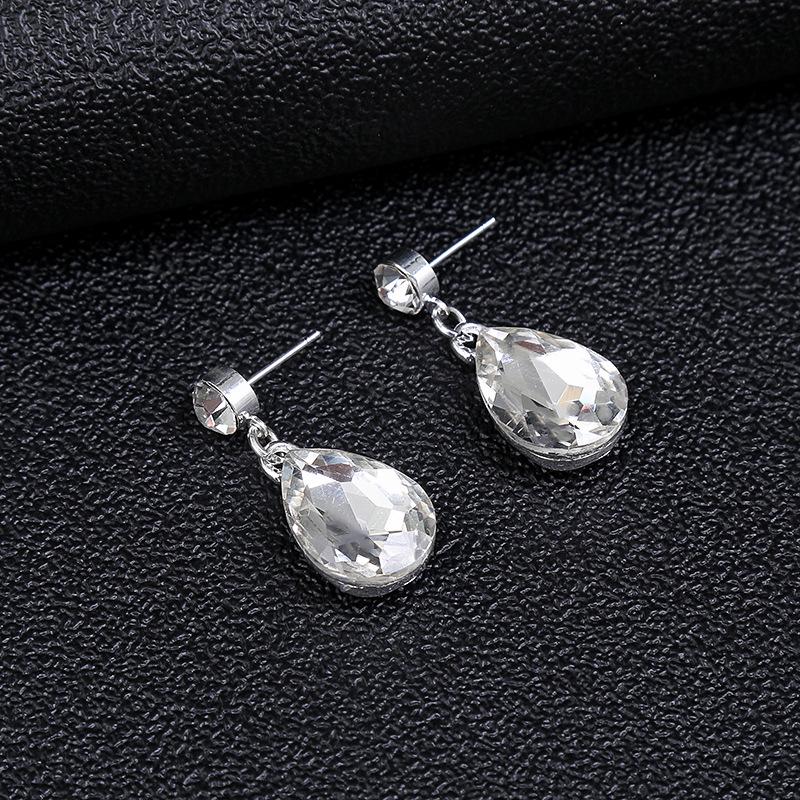 Leaf Shaped Elegant Bridal Jewelry Necklace Set for Evening Gown