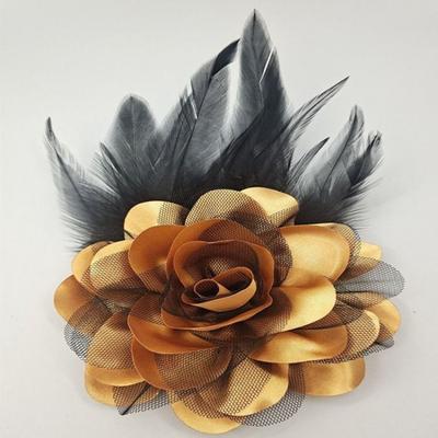 Neue Große Blumenbrosche Einfarbige Anstecknadel Stoffkunst Reversnadeln Stoff Handgefertigte Accessoires Schmuck Abzeichen Zubehör