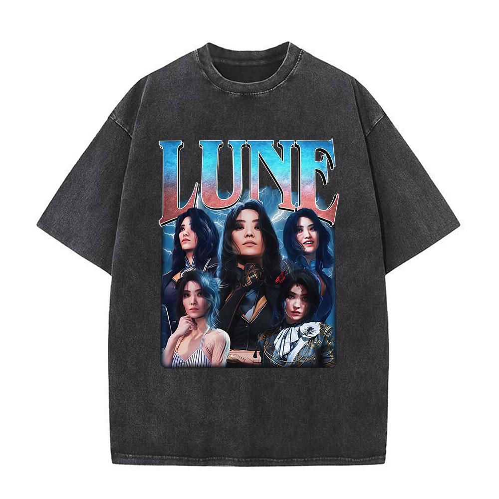 Esquie Game Clair Obscur Expedition  Washed T Shirts Men Women Clothing Fashion Retro Oversized ONeck Short Sleeve Tshirts