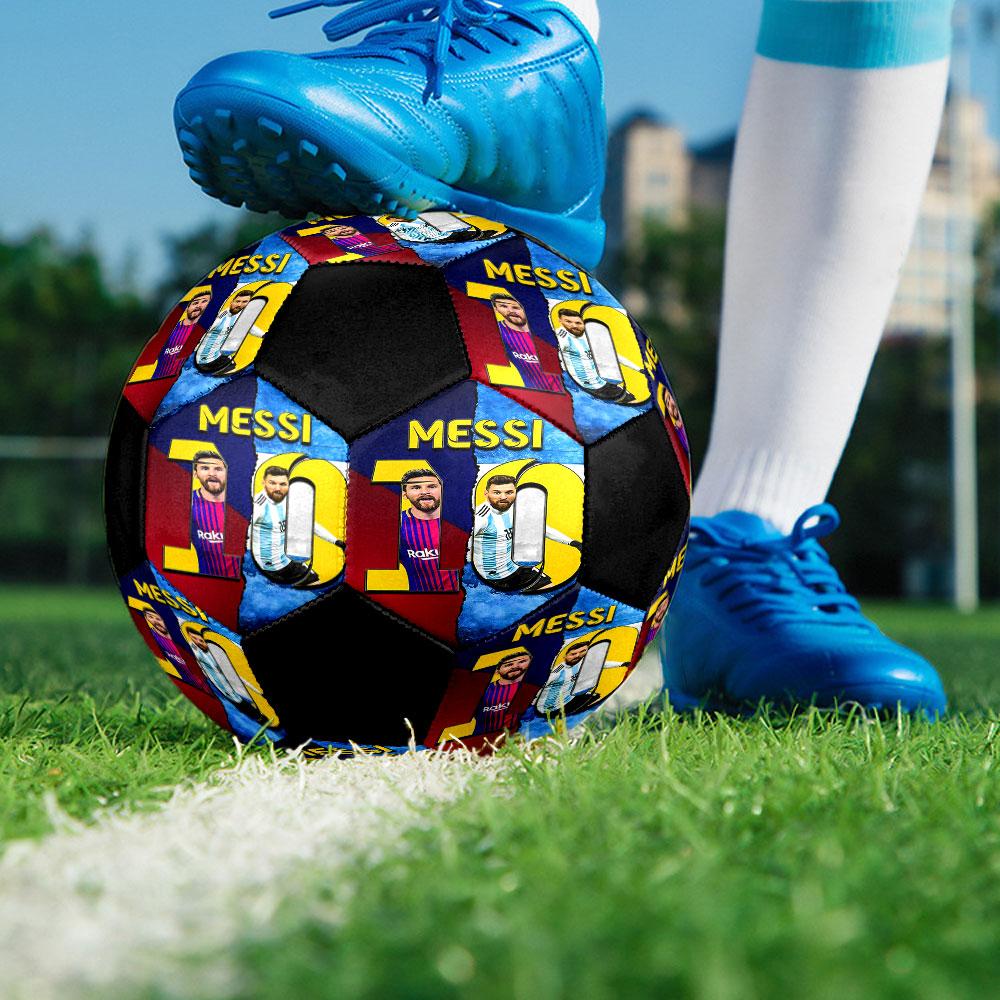 1pc Messi Soccer Ball Size 5 Indoor Soccer Ball Fashion Colorful Backyard Game - Great For Sports Fans Gift HE14