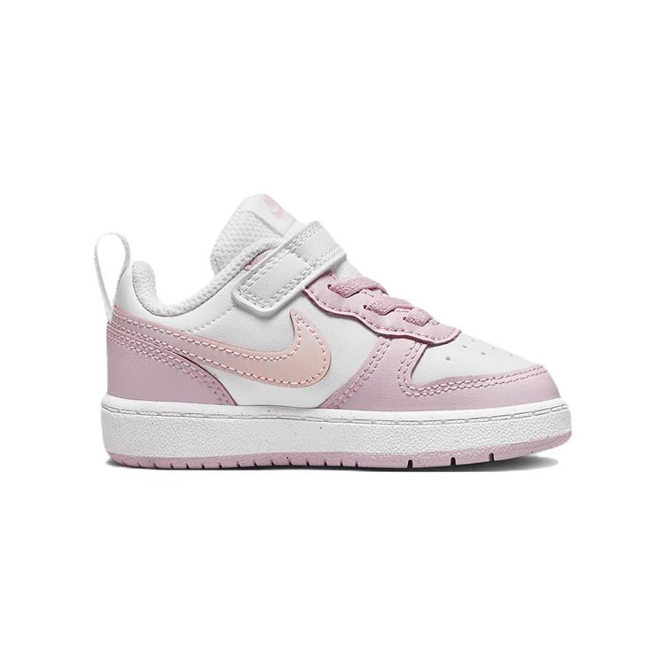 Nike Court Borough Low 2 SE TD White Pink Foam Baby Sneakers DQ0493-100