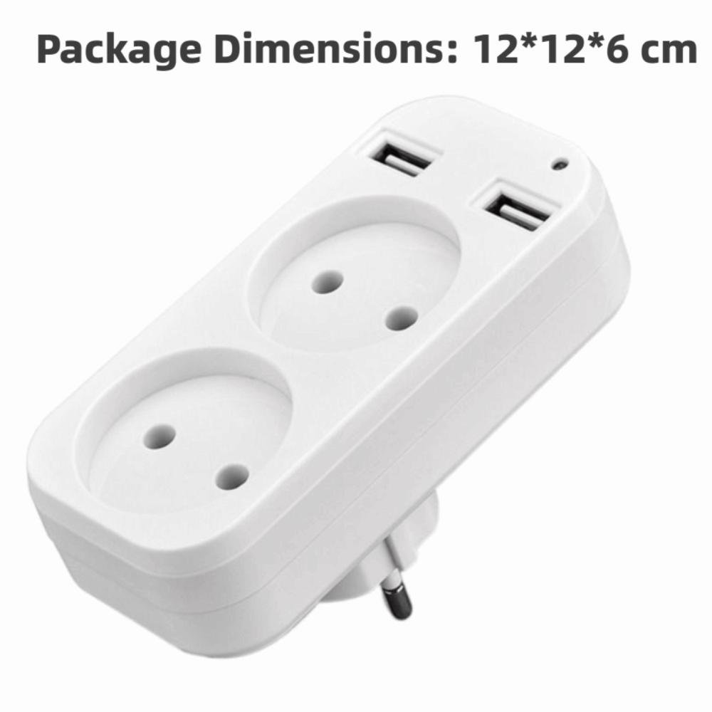 Durable Multifunctional Socket Portable Dual USB Port Socket  Business Trip