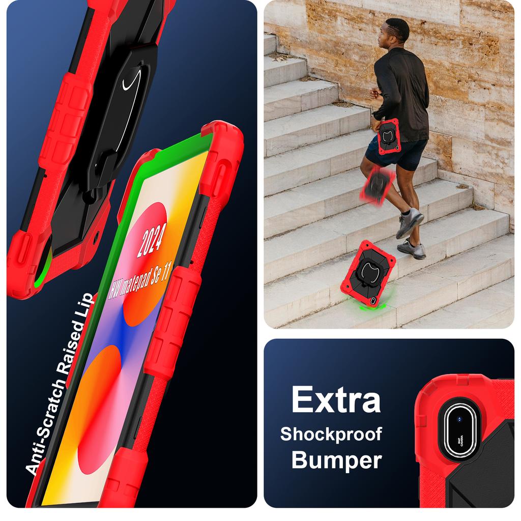 For Huawei MatePad SE 11 11.5S Funda matepad Air 11.5 AGS6-W00 W09 L09 Silicone Shockproof Tablet Cover with 360°Rotating Grip