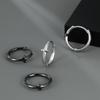 Men's Trendy Silver Stud Earrings: High-End Punk Style Ear Hoops