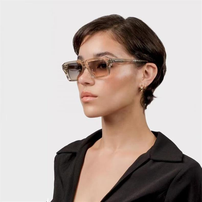 DTX459 Unisex Handmade Acetate Square Frame Sunglasses for Vacation & Party Sun Protection.