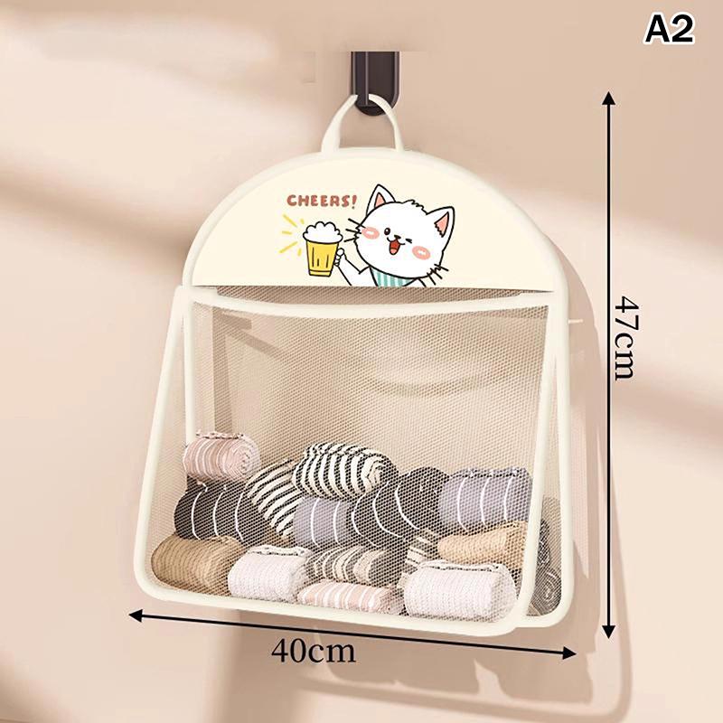 Mesh Storage Bag 1/2/3 Layer save Space Underwear Socks Organizer Breathable Wardrobe Closet with Clothes Hanger forOrganization