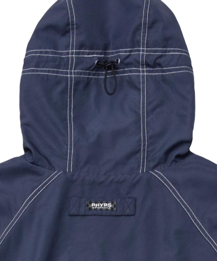 PHYPS MOTORCYCLE Ripstop Hooded Soccer Anorak Navy