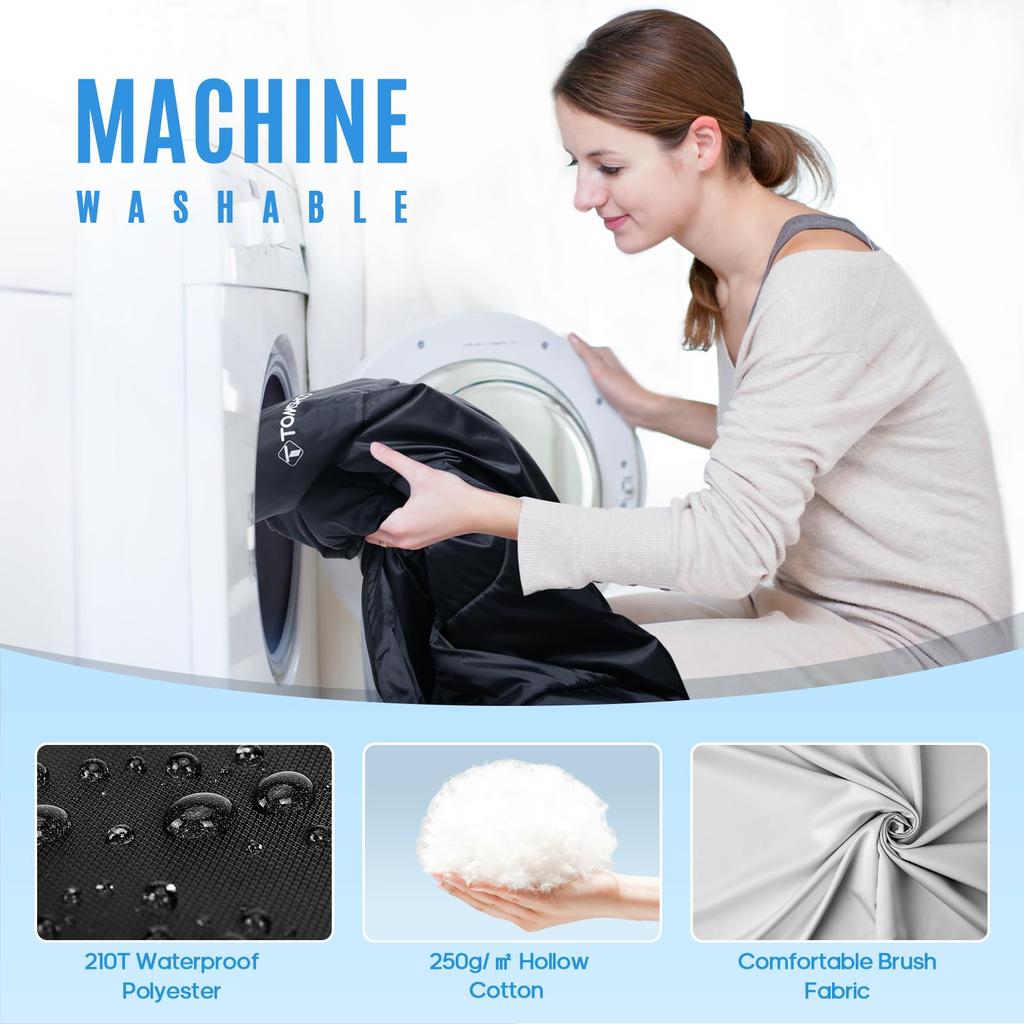 TOMSHOO Double Sleeping Bag with 2 Sleeping Envelope Thermal Waterproof Sleeping Disaster Sleeping In the Fully Comfortable Can Be Used In Fall and