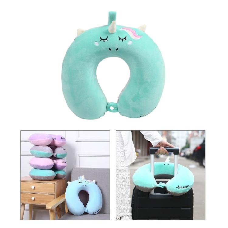 Animal Travel Pillow Comfortable Neck Pillow with Unicorns Eye Mask for Business
