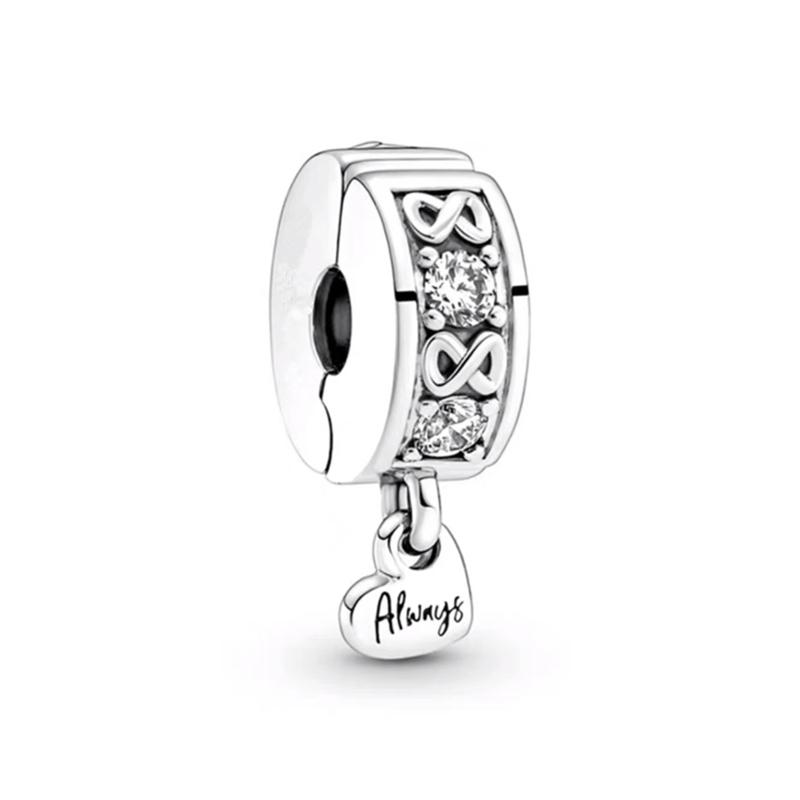Sparkling Queen & Regal Crown Stones & Enamel Clip Snowflake Flower&Heart Charm Beads Fit Original Bracelet Diy Jewelry
