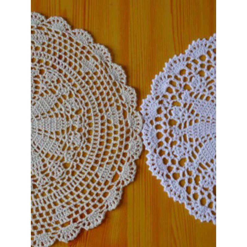 

Ручная работа Вязаная крючком Скатерть с вырезами Скатерть Дорожка на стол Подставка Подставка Подкладка для обеденного стола Ткань Ткань для журнального столика Рукоделие Кружево круглая Белая Бутик White About 25cm in diameter