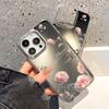 Pink Rose for iPhone17ProMax Mobile Phone Case 16Pro Apple 13/14 Large Hole 15 Makeup Mirror