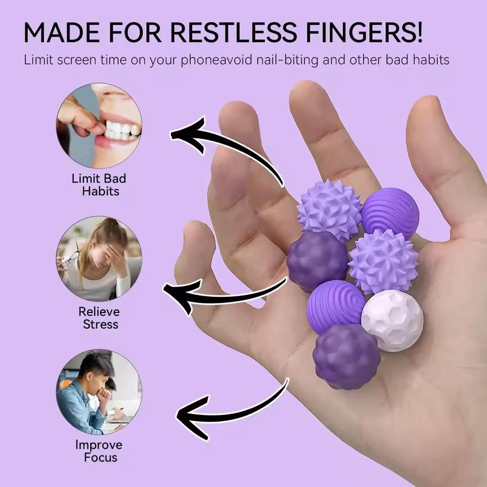 4/8 pieces Magnetic Sensory Silicone Ball Hand Touch Ball Soft Massage Training Raised Point Waist and Back Foot Massage Ball