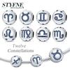 Charm Bead Charms Plata Originales Twelve Constellations Bead Charms for Charm Bead Charms copper Bracelets Jewellery Making Womens Gift