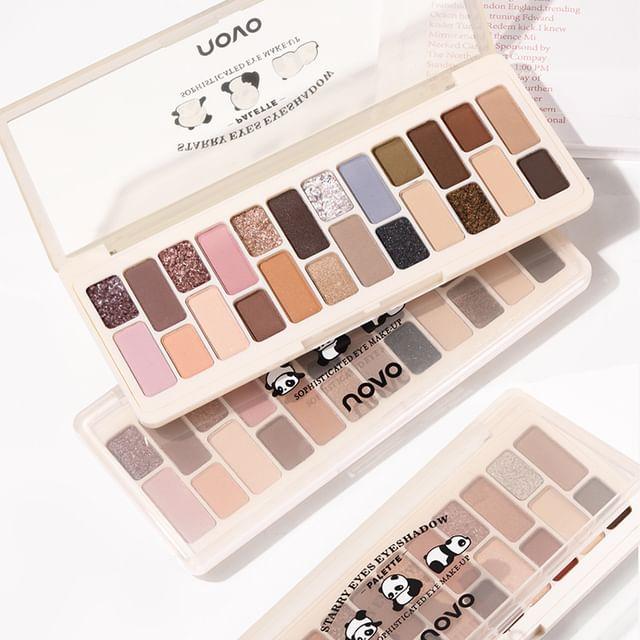 NOVO - 24 Colours Starry Eyeshadow Palette - 2 Shades 01# Dream Garden - 20g