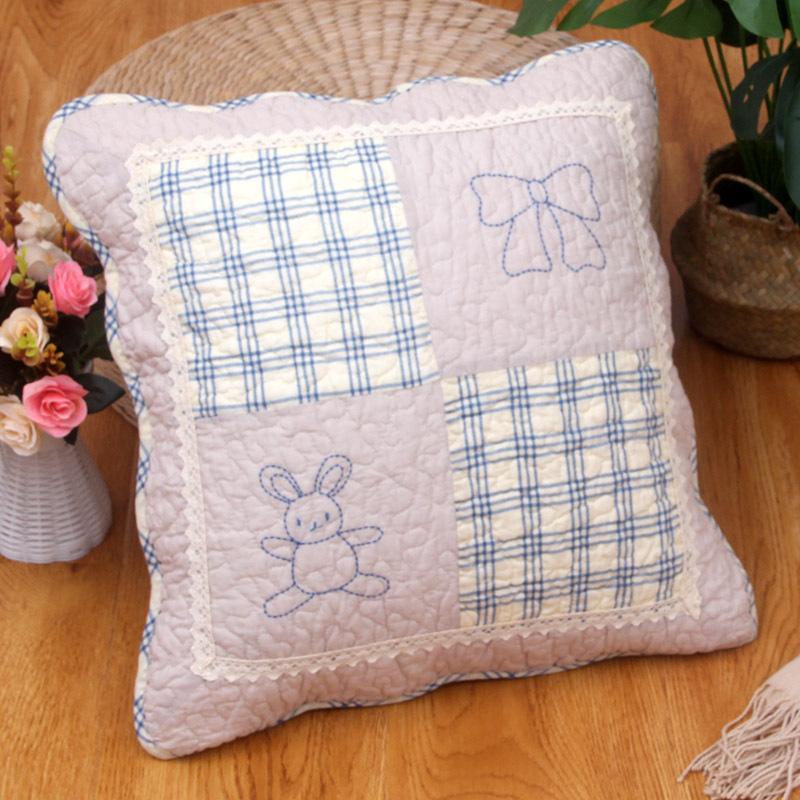 2pcs Cotton Quilted Backrest Cover Soft and Skin Friendly Sofa Cushion Cover Modern and Simple Breathable Backrest Without Core