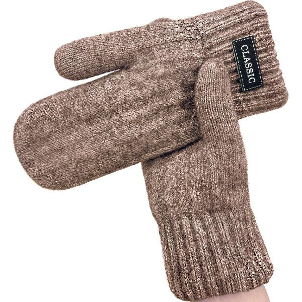 Beurlike Winter Mittens Gloves for Women Warm Fleece Lining Knit Thick Gloves for Cold Weather