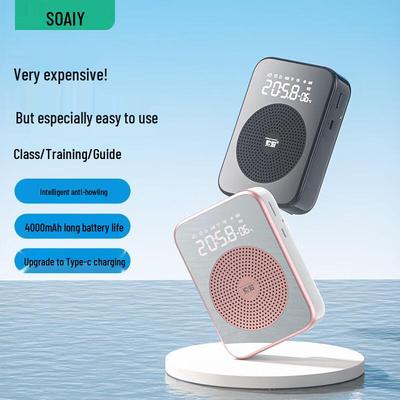 Soai S350 Portable Bluetooth Amplifier Microphone CN Plug (adapter Included)