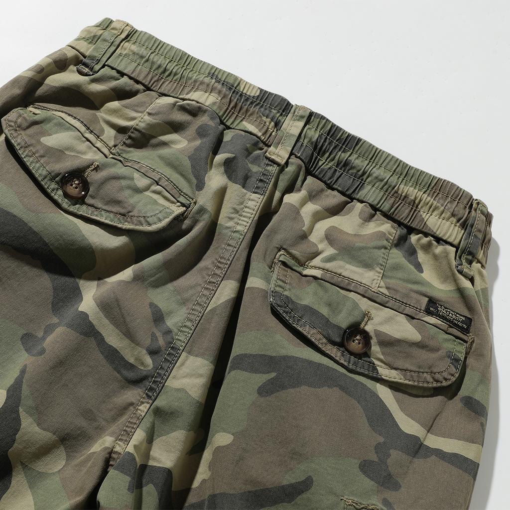 Camouflage Workwear Shorts Men's Summer Casual Five Quarter Pants Pure Cotton Loose Multi Pocket Versatile Pants