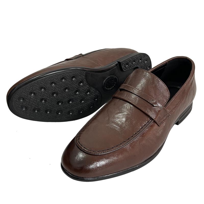 Fashion Mens Casual Loafers Hot Sale Leather Shoes Breathable Slip on Loafers Solid Color Men Italian Design Handmade Men Dress Shoes