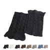 1 Pair Cute Soft Lace Women Girl Winter Leg Warmers Acrylon Crochet Hollow Knit Boot Socks Toppers Cuffs