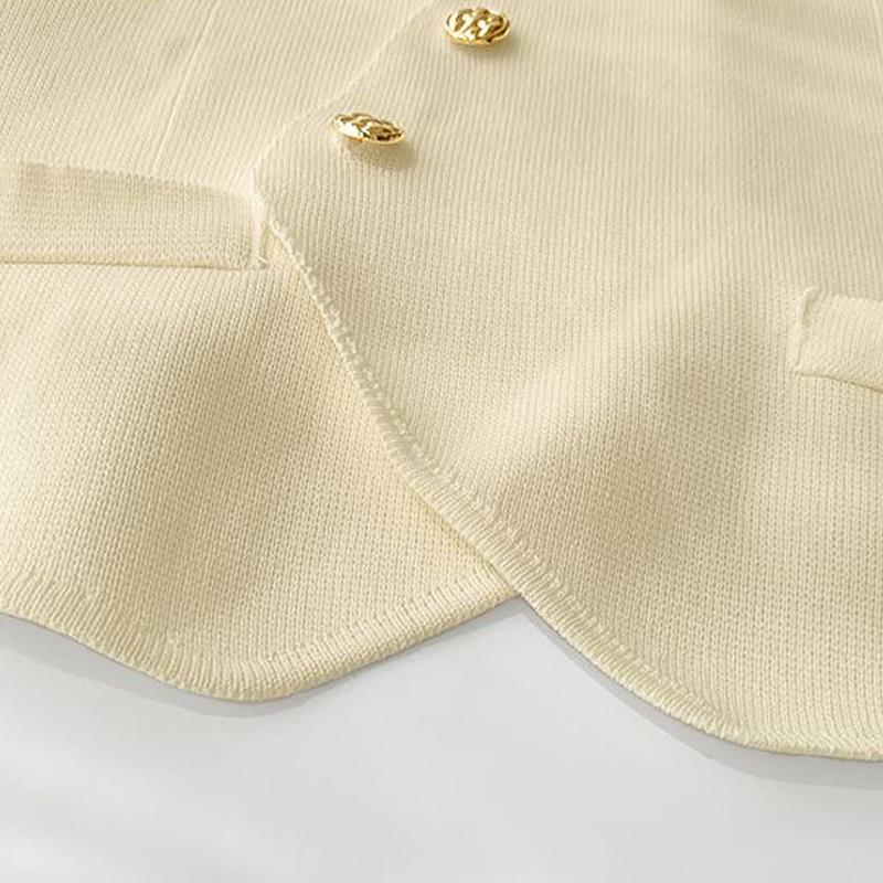 Women'S Winter Sleeveless Top Single Breasted French V-Neck Cardigan Vest