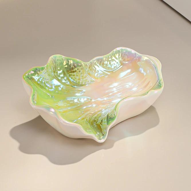 

1 шт. Керамическая мыльница в форме капусты, креативная дренажная мыльница, полка для хранения мыла, бытовые принадлежности для ванной и кухни