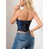 European and American Palace Corset Ruffled Fishbone Bra Outer Wear Tube Top Corset Waist Shaping Top Foreign Trade Supply