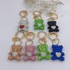 Luxury Diamond Heart Bear Keychain: Cute, Stylish Metal Bag Charm for Women