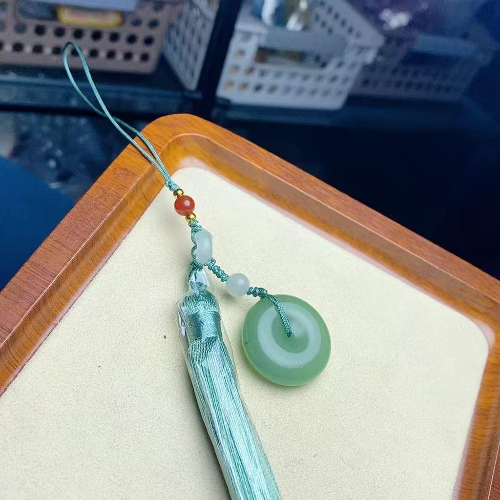 Dongling Jade Ping An Kou Phone Pendant - Simple, Versatile, Fashionable Ornament Accessory