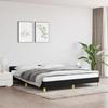 VidaXL Bed Frames with Headboard Slat Base Upholstered Bed Slat Frame Double Bed Adult Bedroom Furniture Black 347433
