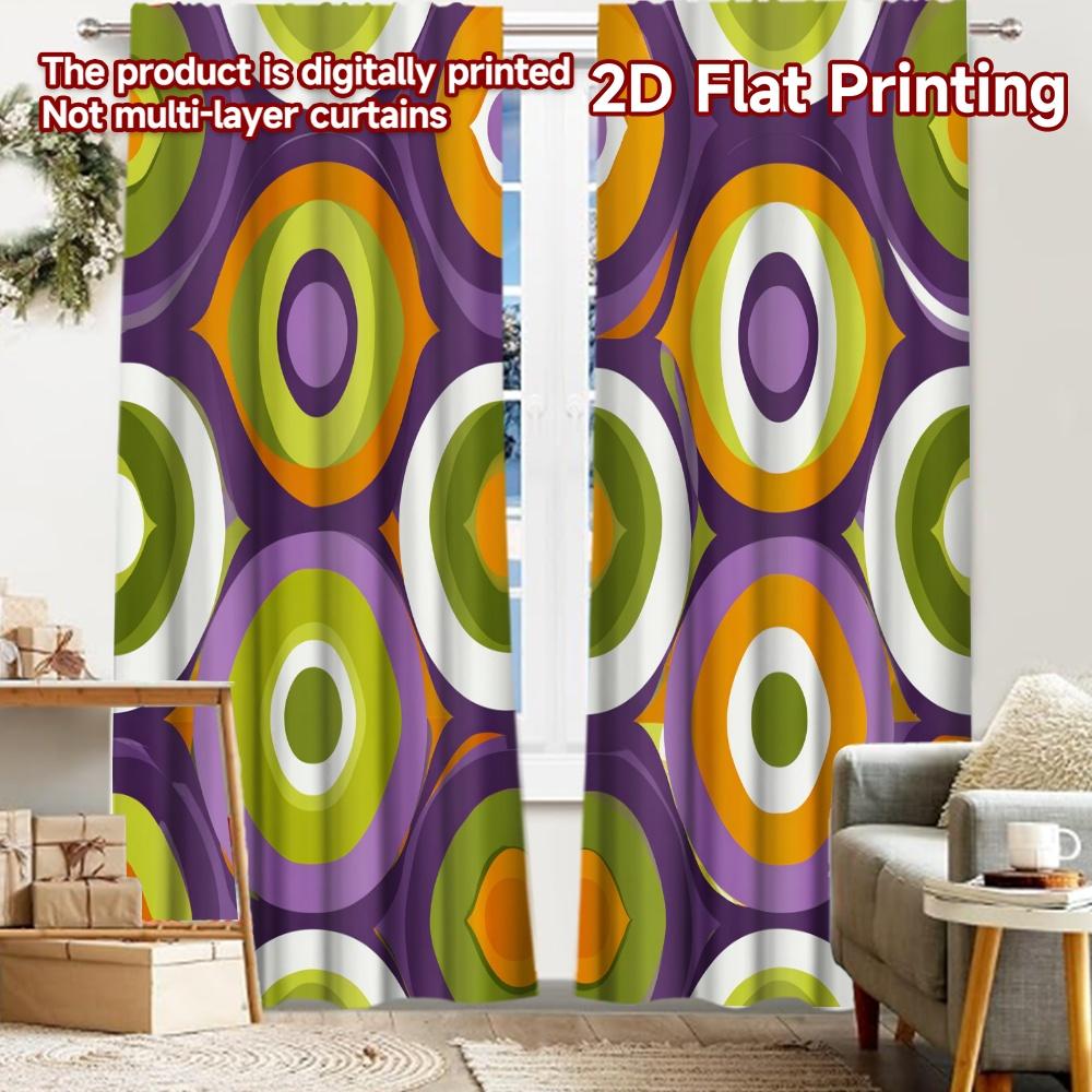 

2pcs, 2D FLAT PRINTING Curtains (Without Rod) Geometric Vibes Christmas holiday curtains with digital printing Versatile Fabric 52.50 × 116.00 cm 2 pcs